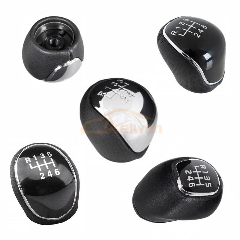 Aelwen Auto Parts Auto 5 Speed Leathe Car Gear Shift Knob Fit for Mercedes Benz W211 Fit for VW Polo Fit for BMW E30