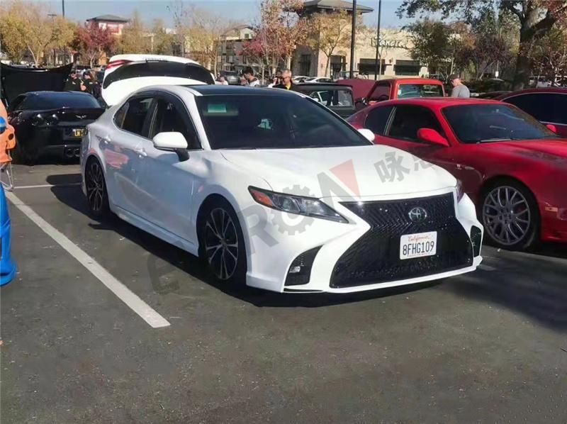 Body Kit Front Rear Bumper Side Skirt Upgrade to Lexus Ls Type for Camry 2018-2021
