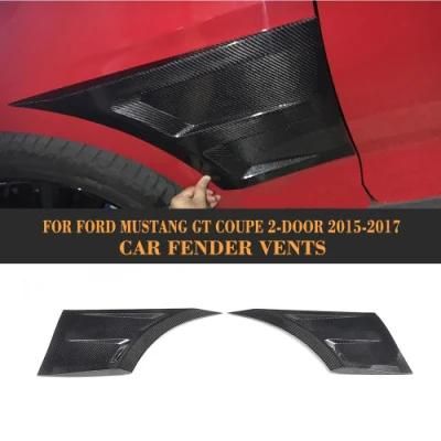 Carbon Fiber Car Fender Vents Trims for Ford Mustang Gt Coupe 2-Door 2015-2017