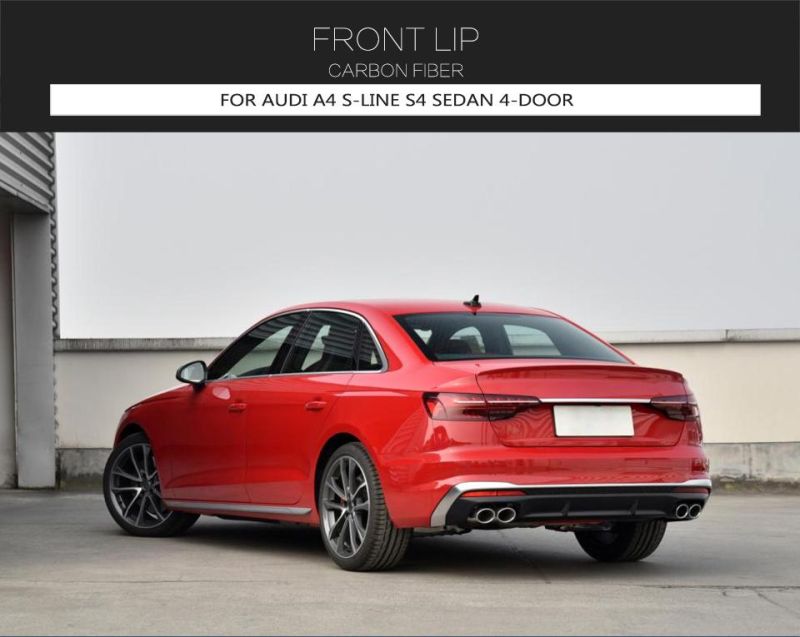 Carbon Fiber S4 Car Rear Bumper Diffuser for Audi S4 B9 Type 8W A4 Sline Sport Sedan 2020 2021