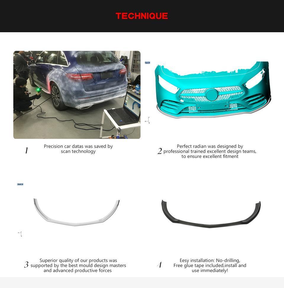 Carbon Fiber Front Lip for Mercedes Benz a Class W177 V177 A200 A220 A250 2019-2020
