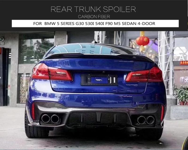 Carbon Fiber High Kick Spoiler for BMW G30 530I 540I F90 M5 Sedan 4-Door 2017-2019