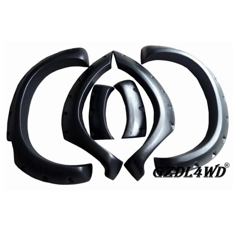 Aftermarket Matte Black Car Fender Flare for Toyota Hilux Vigo 2005-2011