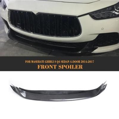 Carbon Fiber Front Bumper Lip Spoiler for for Maserati Ghibli S Q4 Sedan 4-Door 2014-2017