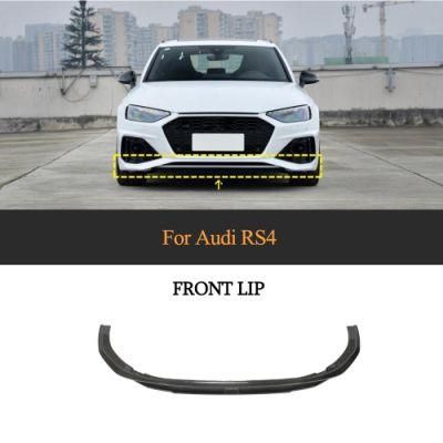 Dry Carbon Fiber Front Bumper Lip for Audi RS4 B9 Avant 2020-2021
