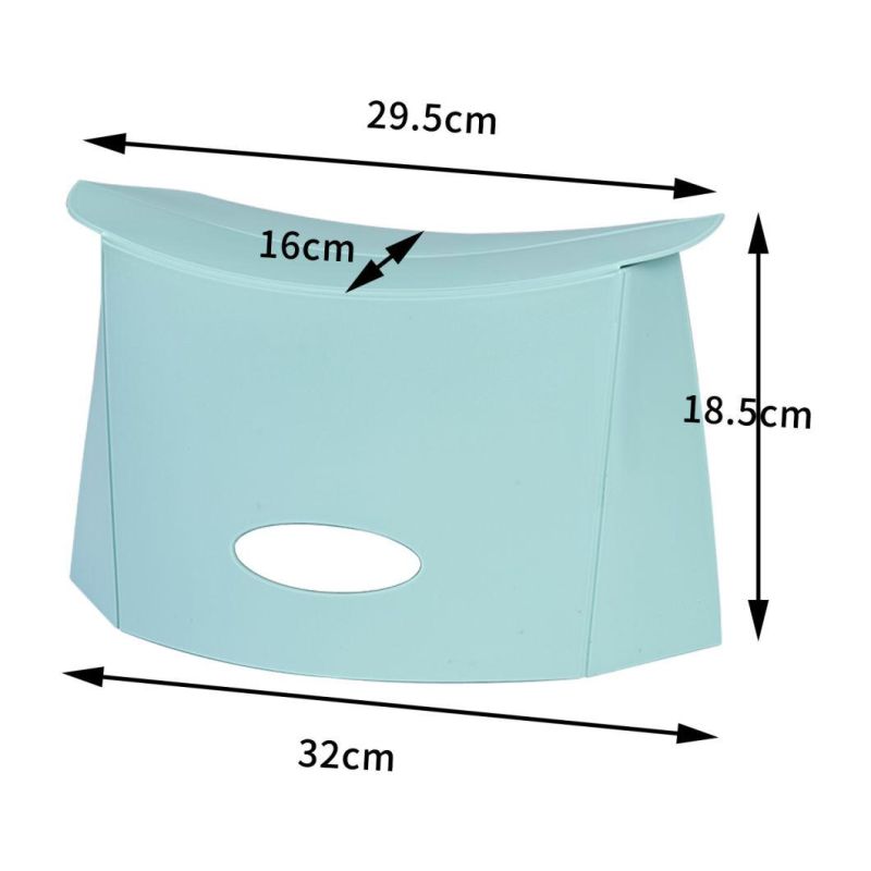 Portable Outdoor Stool Plastic Paper Folding Stool 7 Inch Lightweight Not Take up Space Simple Household Thickened Wyz19177