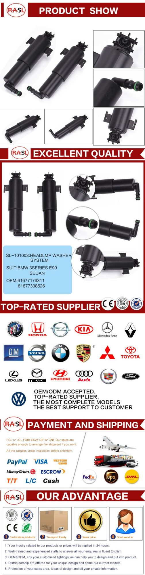Healight Washer Nozzle for 61677179311