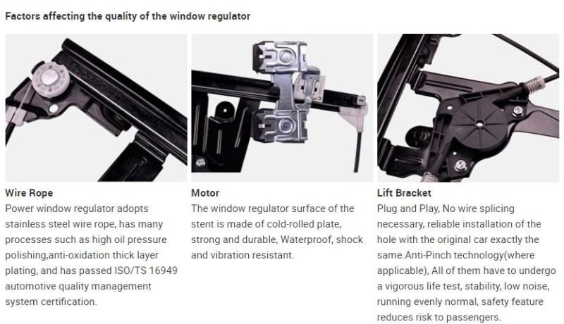 for Ford Crown Victoria 2011-92 Power Window Regulator and Motor Assembly OE 1W7z 5423394-Ba 6W7z 5423209-AA, Mercury Marauder