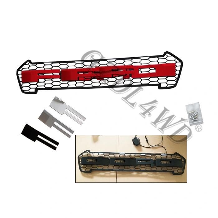 Car Front Grille for Ford Ranger T7 2015/2016 with LED Lights