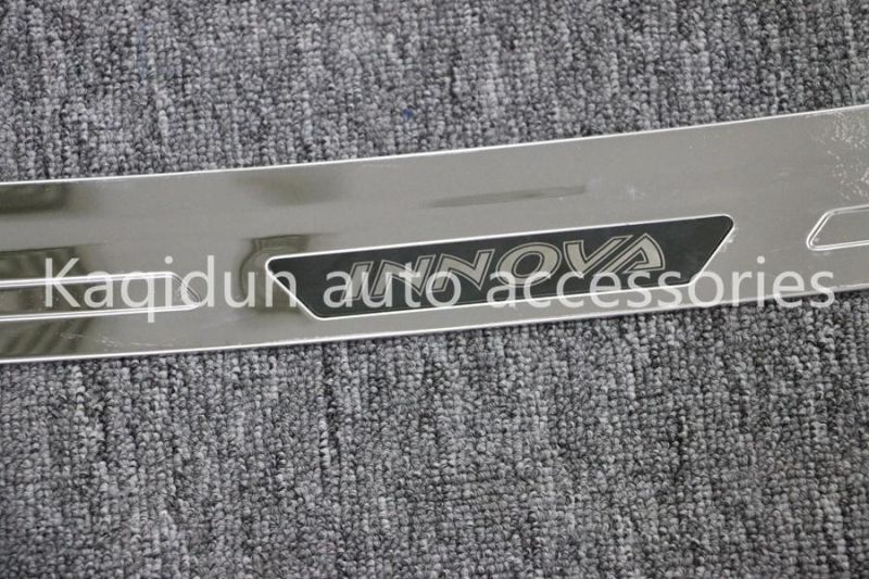 Stainless Steel Car Rear Raised Trunk Interior Protect Plate Rear Bumper Plate for Toyota Innova 2016