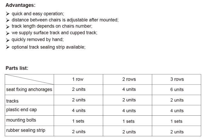 Seat Fixing System Car Seat Parts Car L Track Auto Parts