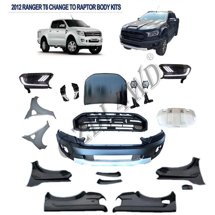 for Ford Ranger Raptor Conversion Body Kits for Ranger T7 T8 Xls Xlt Widltrak 2015 2019