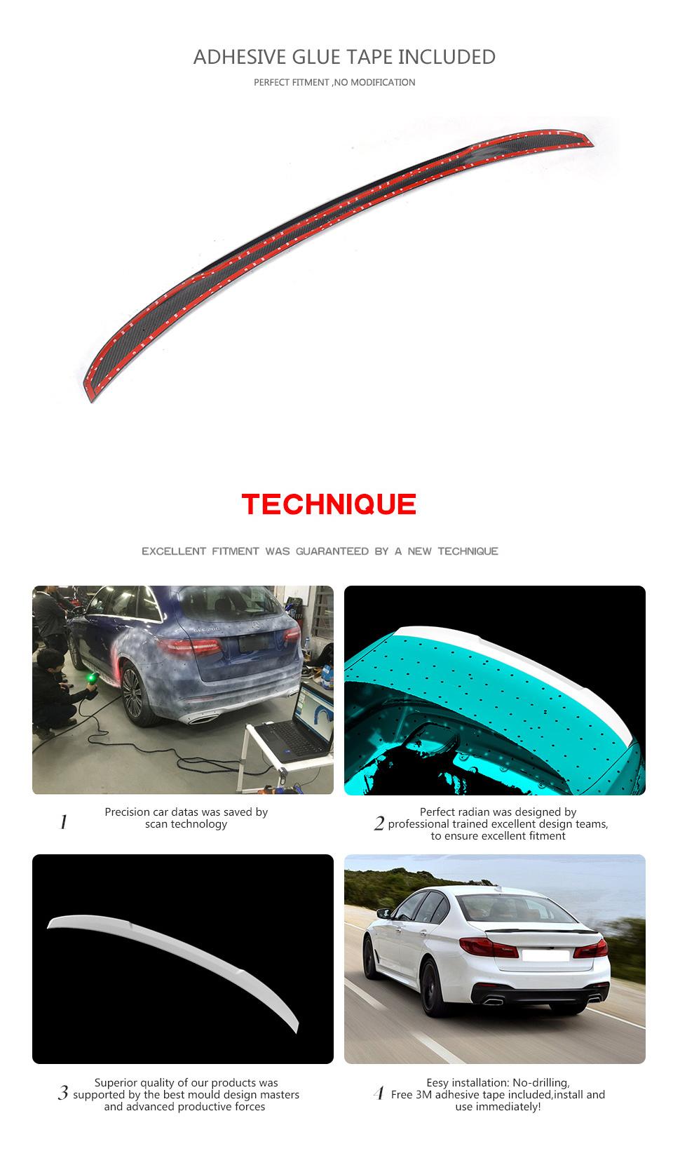 Carbon Rear Trunk Spoiler for BMW 5series G30 G38 530I 540I 17-18