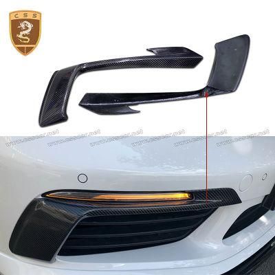 Carbon Fiber Car Front Fog Lamp Light Eyebrow Headlight Eyelid Cover for Pors Che Boxster Cayman 718