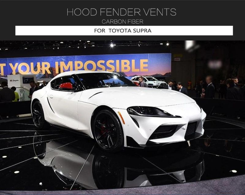 Dry Carbon Fiber Hood Vents Trim for Toyota Gr Supra A90 MKV 2019-2020