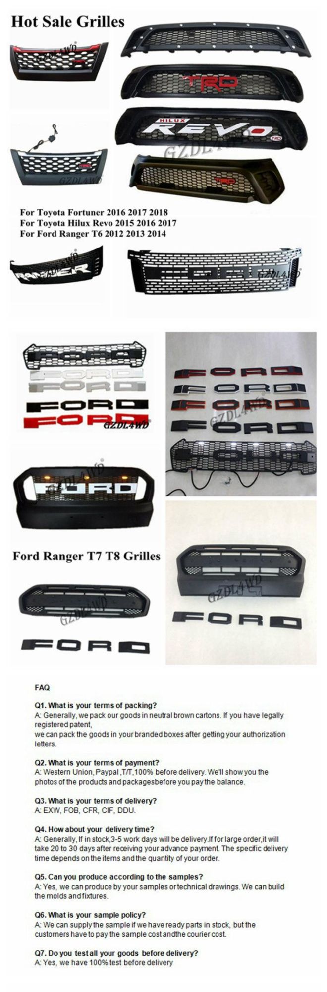 2016 2019 Isuzu Dmax Aftermarket Accessories Bumper Grilles D′max Grill
