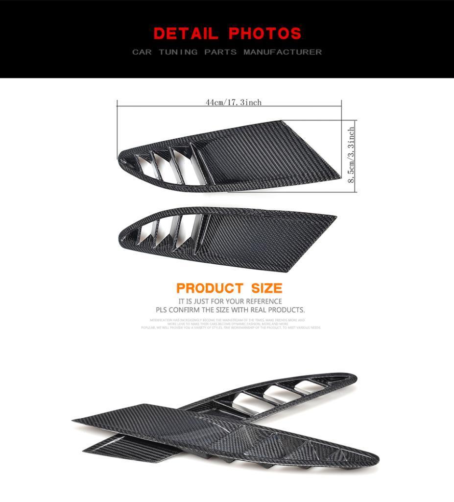 Carbon Fiber Front Bumper Air Intake Vents for Ferrari 458 Base Coupe 2-Door 2011-2013