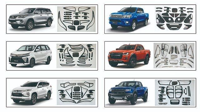 Chinese Factory Car Accessories Black Chrome Carbon Auto Part Body Kits for 2012 Hiace