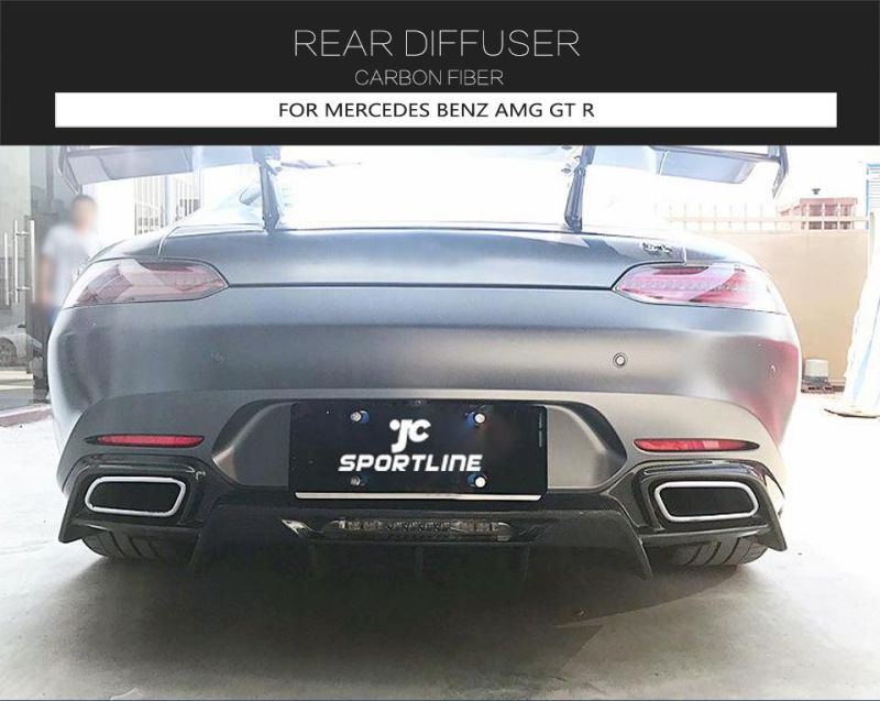 Carbon Fiber Rear Bumper Diffuser for Mercedes Benz Amg Gt R 2015-2017