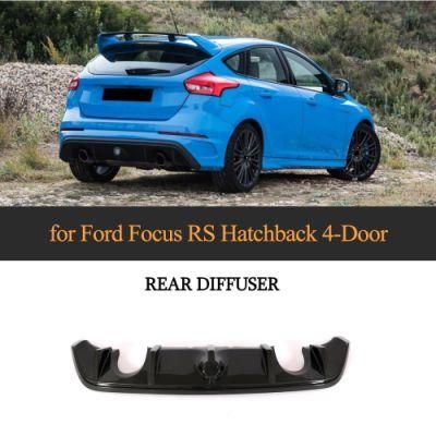 Carbon Fiber Car Rear Bumper Diffuser for Ford Focus RS Hatchback 4-Door 2016-2018