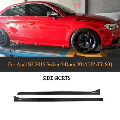 Carbon Fiber Side Skirts for Audi S3 2015 Sedan 4-Door 2014 up Car Accessories