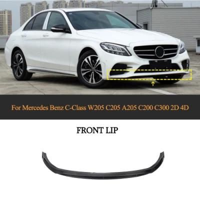 Carbon Fiber Front Bumper Lip Spoiler for Mercedes Benz C-Class W205 C205 A205 C200 C300 2D 4D 2019-2020