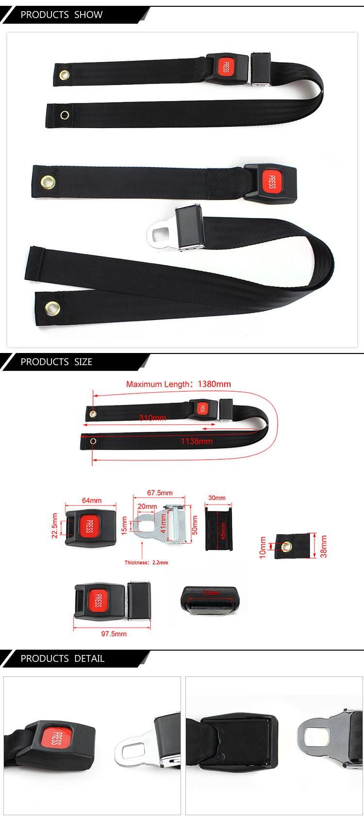 Fea101 2 Point Safety Seat Belt 2 Inch Simple Lap Belt with Hole