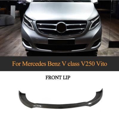 Carbon Fiber Front Bumper Lip for Mercedes-Benz V-Class W447 MPV 2014 - 2018