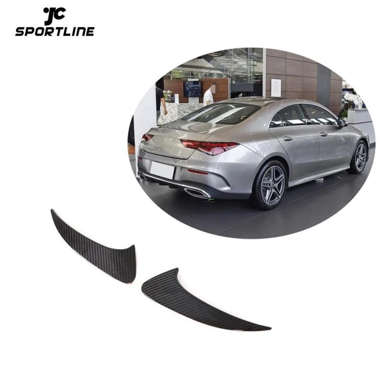 Carbon Fiber C118 Rear Bumper Canards for Mercedes Benz Cla Class Cla250 Cla35 Amg Sedan 4-Door 2020-2021