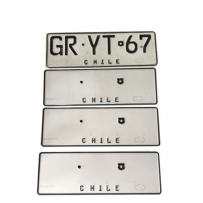 Good Quality Customized Aluminum Car License Plate Aluminum Number Plate for Chile Market