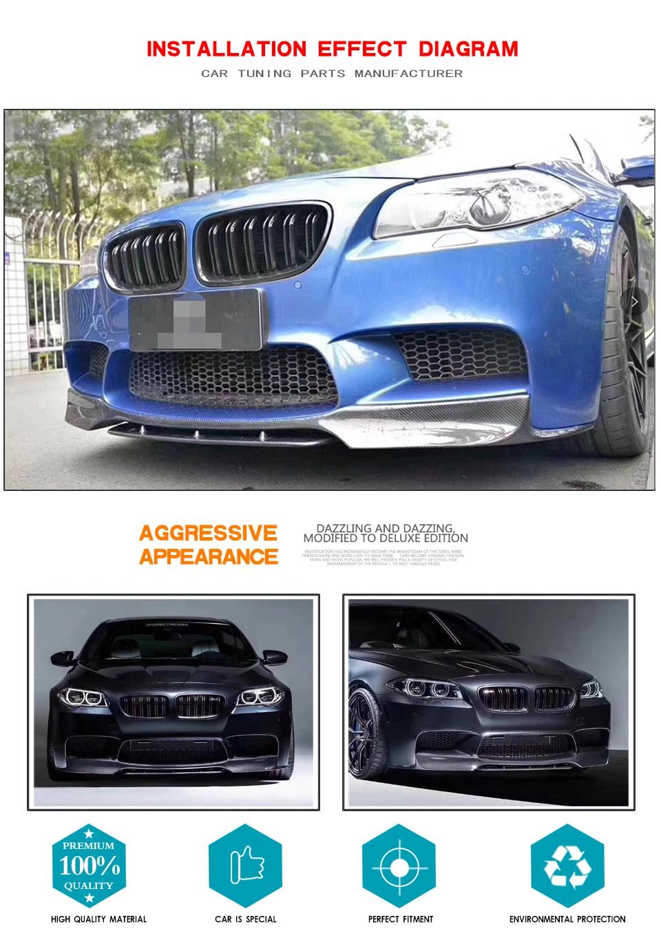 for BMW 3 Series G20 M-Sport Carbon Fiber Front Bumper Lip 2019-2020