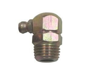 Bsp 1/4&quot;-19 90-Degree Grease Fittings, Height 21mm, Hex 14mm, Yellow Zinc Coating, OE Quality