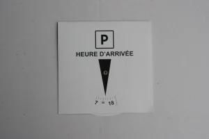 French Paperboard Parking Disc