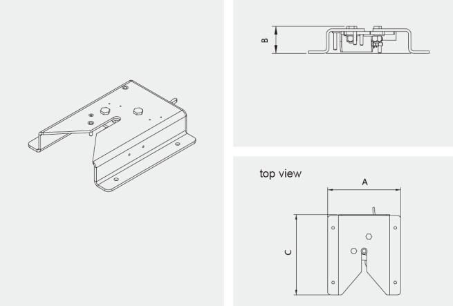 X-803-1 Wheelchair Docking System Wheelchair Restraint System Fixed on The Floor for Wheelchair Safety