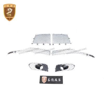 Electroplating ABS Material Front Bumper Medium Grille Car Mesh Grills for Bentley Bentayga W12 Limited Style
