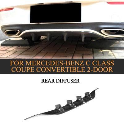 Carbon Fiber Rear Lip Diffuser for Mercedes-Benz C Class C180 C200 C250 C300 C350 C43 Amg 4matic Coupe Convertible Base Coupe 2-Door 15-18
