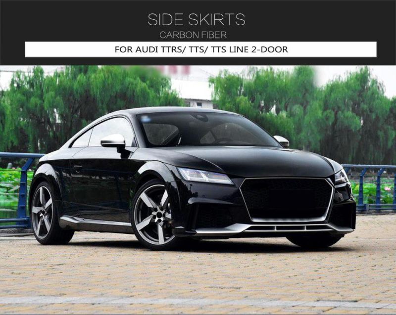 Carbon Fiber Ttrs Side Skirts Extensions for Audi Ttrs Tts MK3 8s 2015-2018