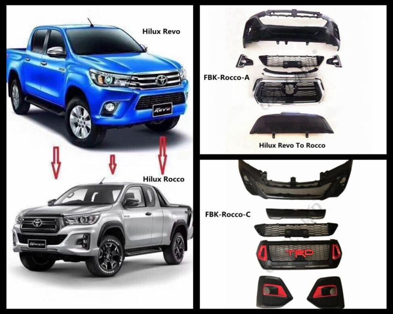 Full Set Matte Black Cover Toyota Hilux Revo Body Cover Headlight Cover