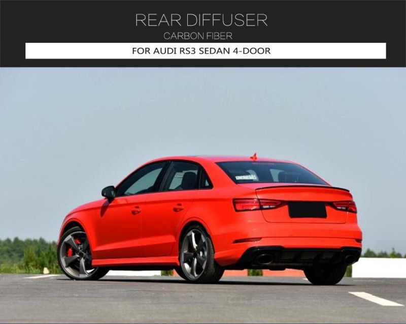 Carbon Fiber RS3 Car Rear Diffuser for Audi RS3 Base Sedan 4-Door 2017-2019