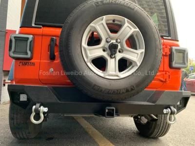 Car Accessories Black Metal Rear Bumper Bullbar for Jeep Wrangler Jl