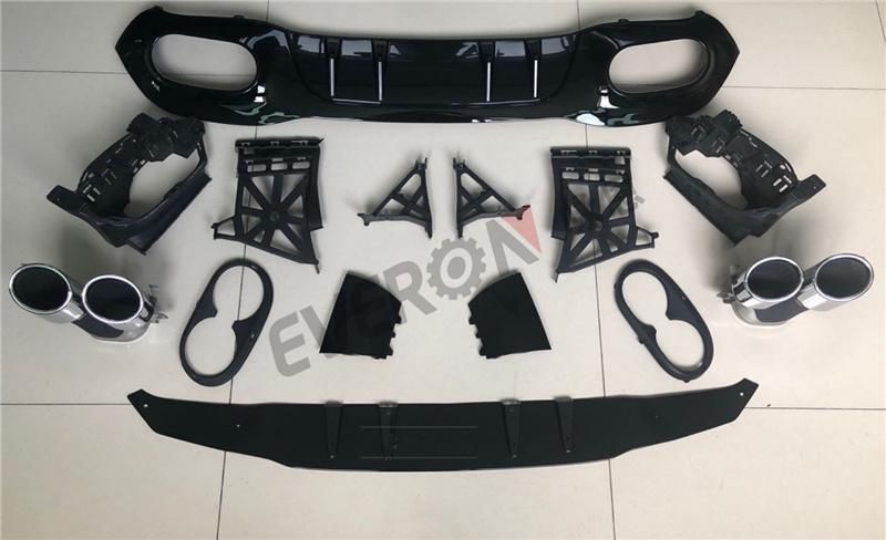 A45 Amg Style Rear Bumper Lip with Tail Pipe for Benz a Class W177 2019+