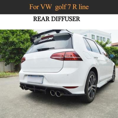 Carbon Fiber Rear Bumper Diffuser for Volkswagen VW Golf 7 VII Mk7 R Line 2014 - 2017