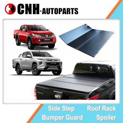 Auto Accessory Hard Folding Tonneau Cover for Mitsubishi L200 Triton 2015 2019 Aluminum Bed Cover
