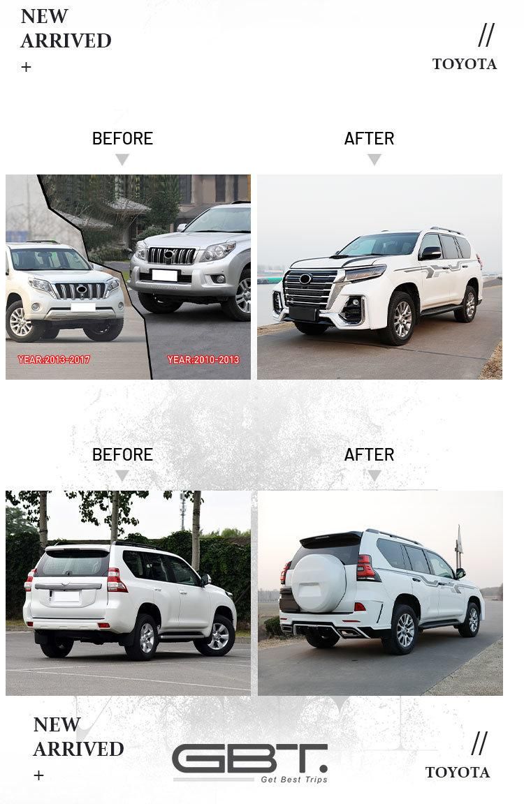 Popular Products Gbt Factory Direct Navigator Fj150 Front Bumper Headlight Facelift Accessories for 2010-2017 Toyota Prado Model