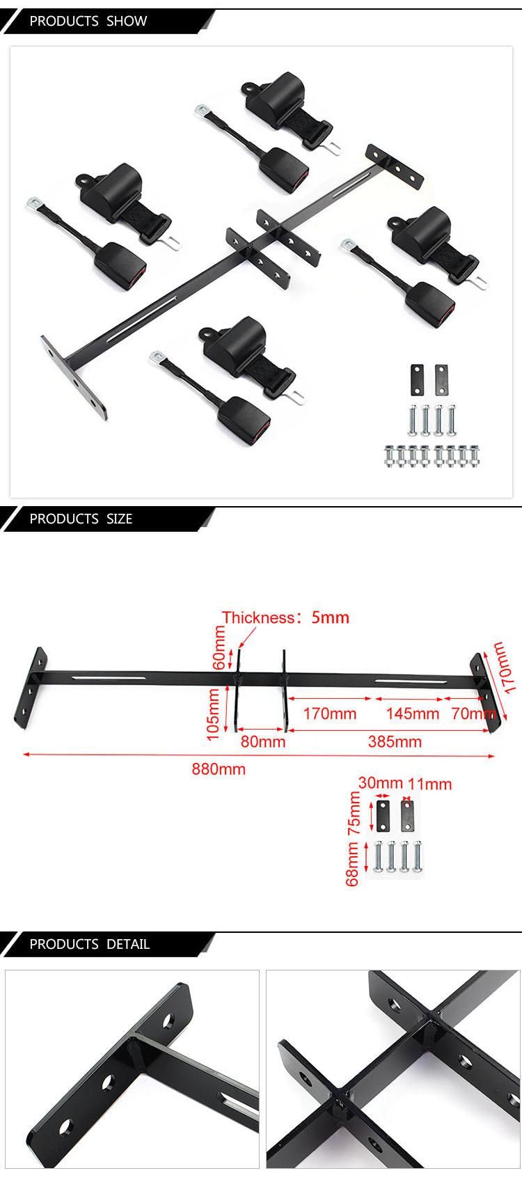 Fec052 Far Europe Golf Cart Retractable Seat Belts Bars Combo for Ezgo Yama Ha Club Car