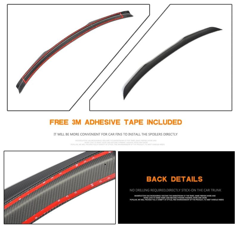 Carbon Fiber Rear Trunk Spoiler for Ford Mustang 2015