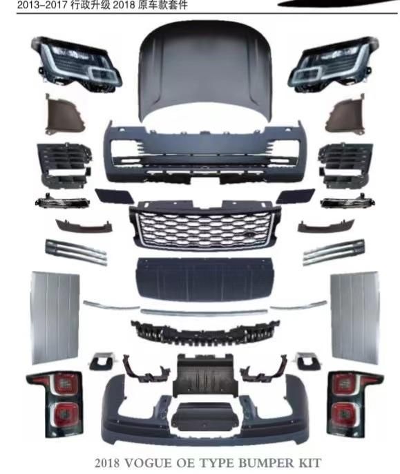 Car Body Kit for Land Rover Vogue L405 OE 2013-2017 Facelift 2020 2021 Model with Hood Bumpers Lights for Range Rover Full Bodykit