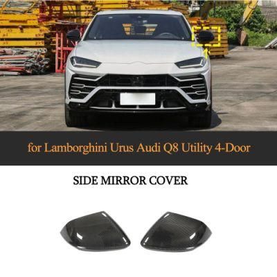 Carbon Fiber Mirror Case (two-piece set) for Audi Q8 Sq8 Rsq8 All-in-One Without Lane Change Assist 2018-2021