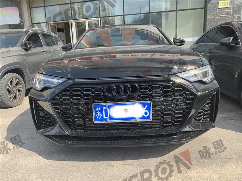 RS6 Style Car Body Kit Front Bumper with Honeycomb Grill for Audi A6 C8 2019-2021