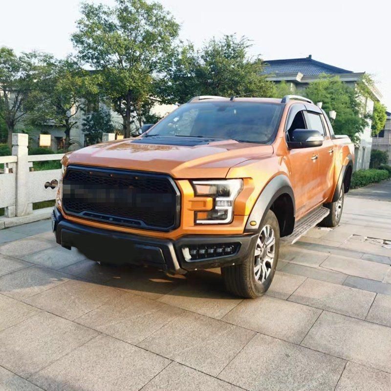Full Set Car Front Rear Bumper Facelift Wide Conversion Bodykit Body Kit for Ford Ranger T7 T8 Change to F150 F-150 Raptor